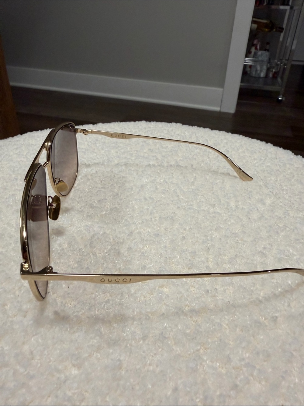 Gucci Gold Aviator Sunglasses